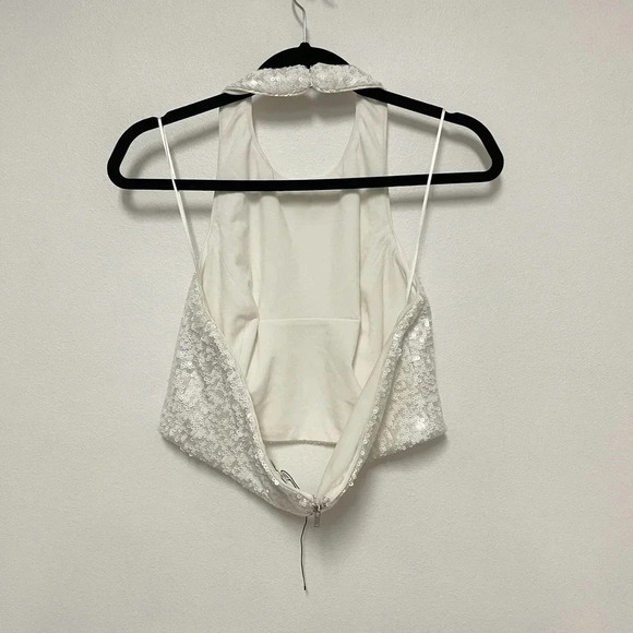 NWT Dress the Population Ashton Halter Top - Sequin Sleeveless Party Top - Picture 8 of 9